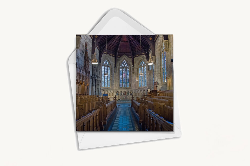 St Salvator’s Chapel- A Square Greetings Card.